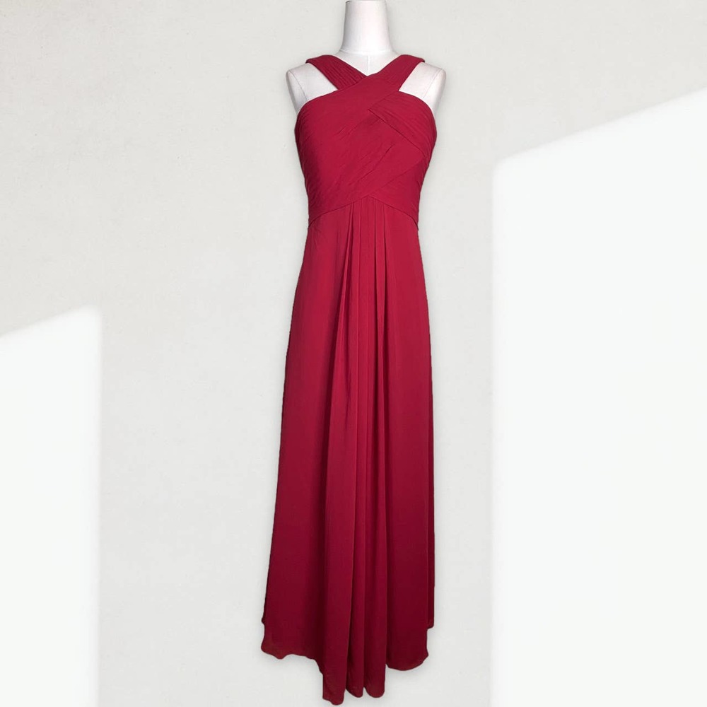 Azazie Red Formal Evening Bridesmaid Gown Dress / 14